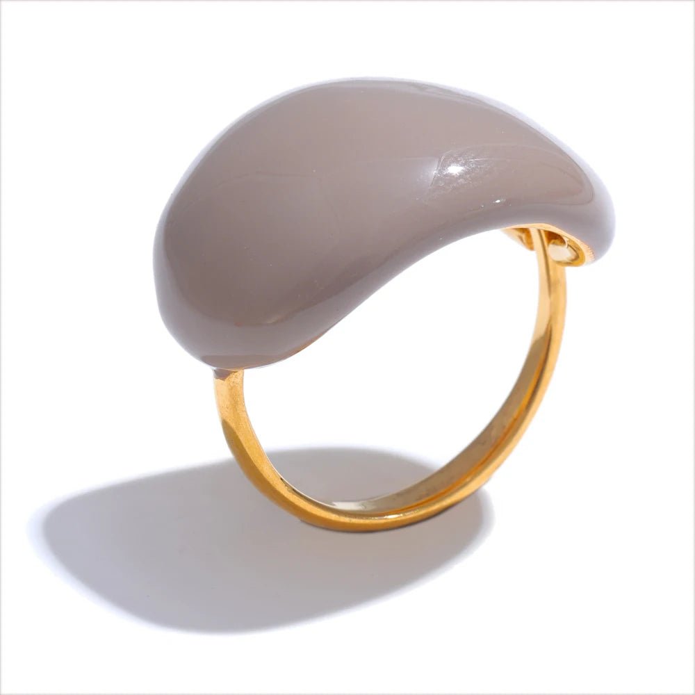 Lava Drop SS Enamel Ring