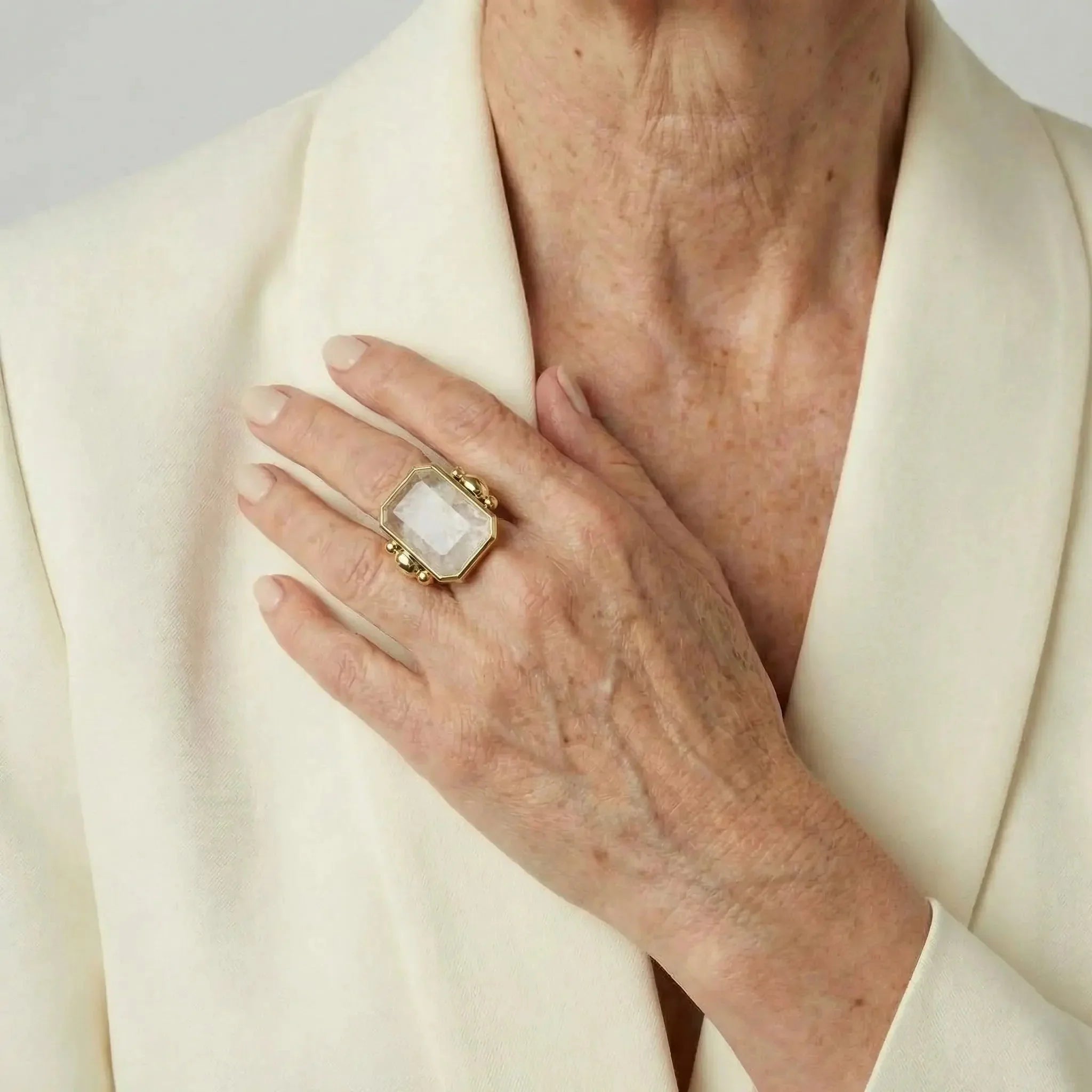 Marique French Vintage Crystal Ring