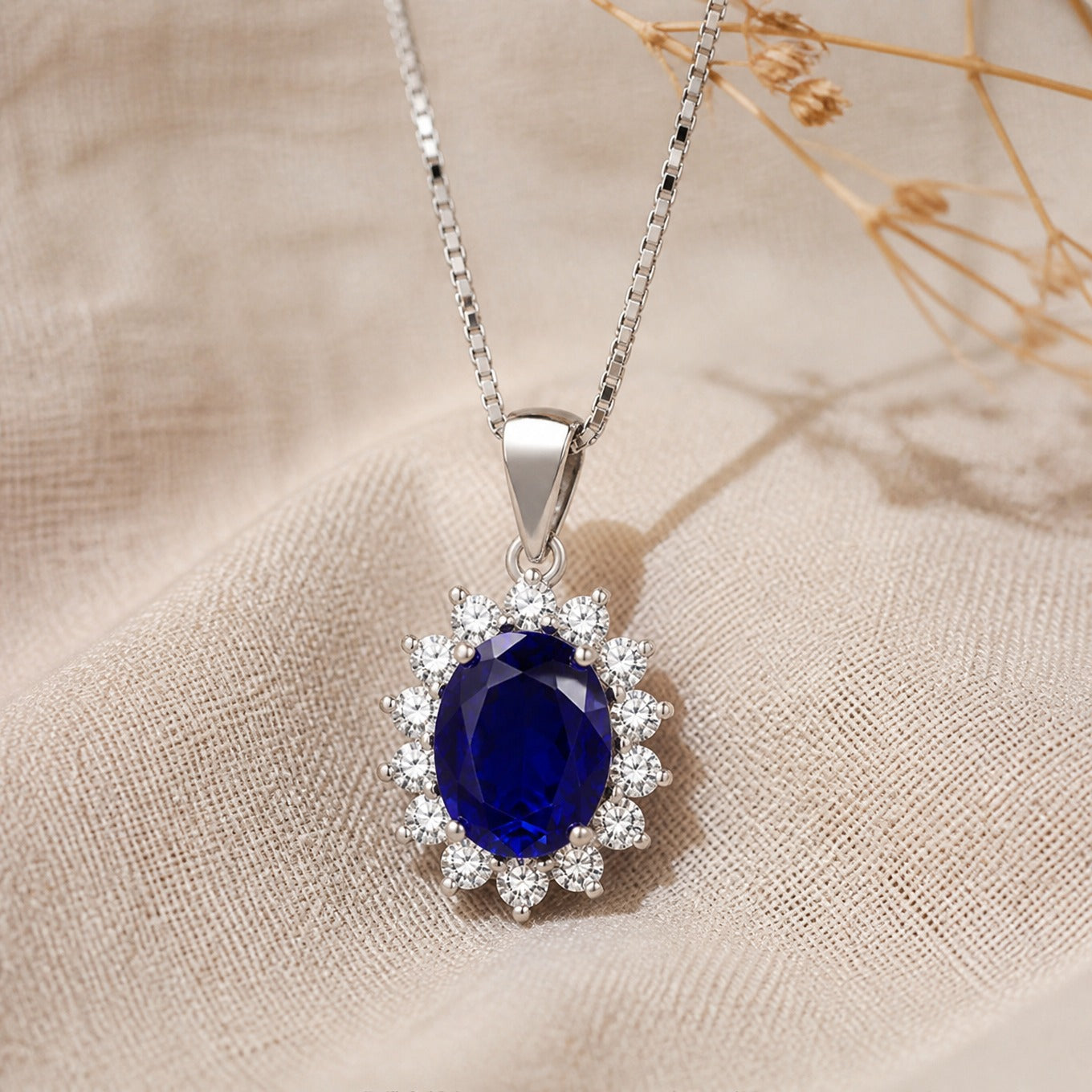 Blue Sapphire Radiance Pendant