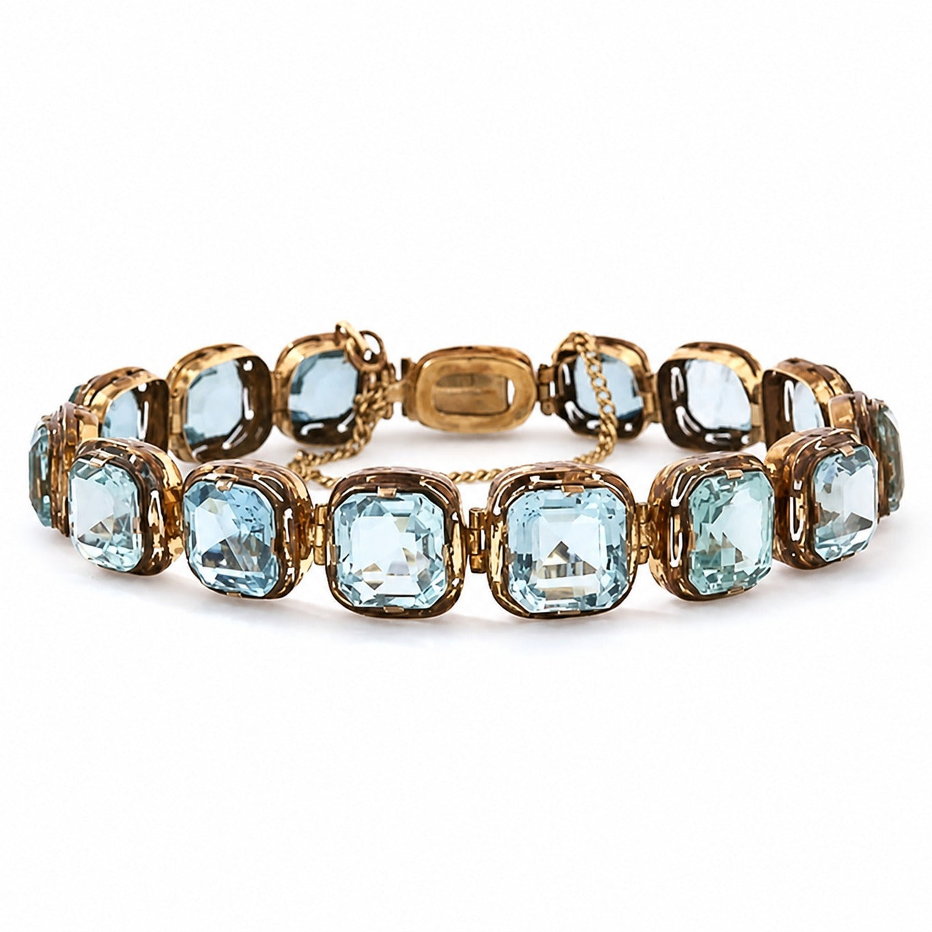Azure Wave Gold Bracelet
