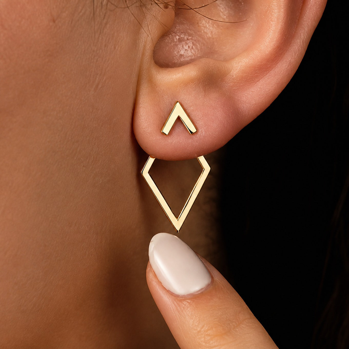 Contemporary Gold Geometry Earrings