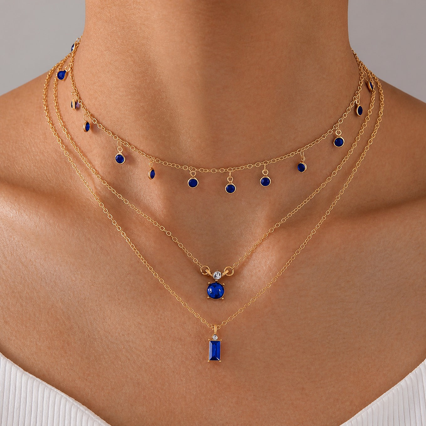 Sapphire Gold Necklace