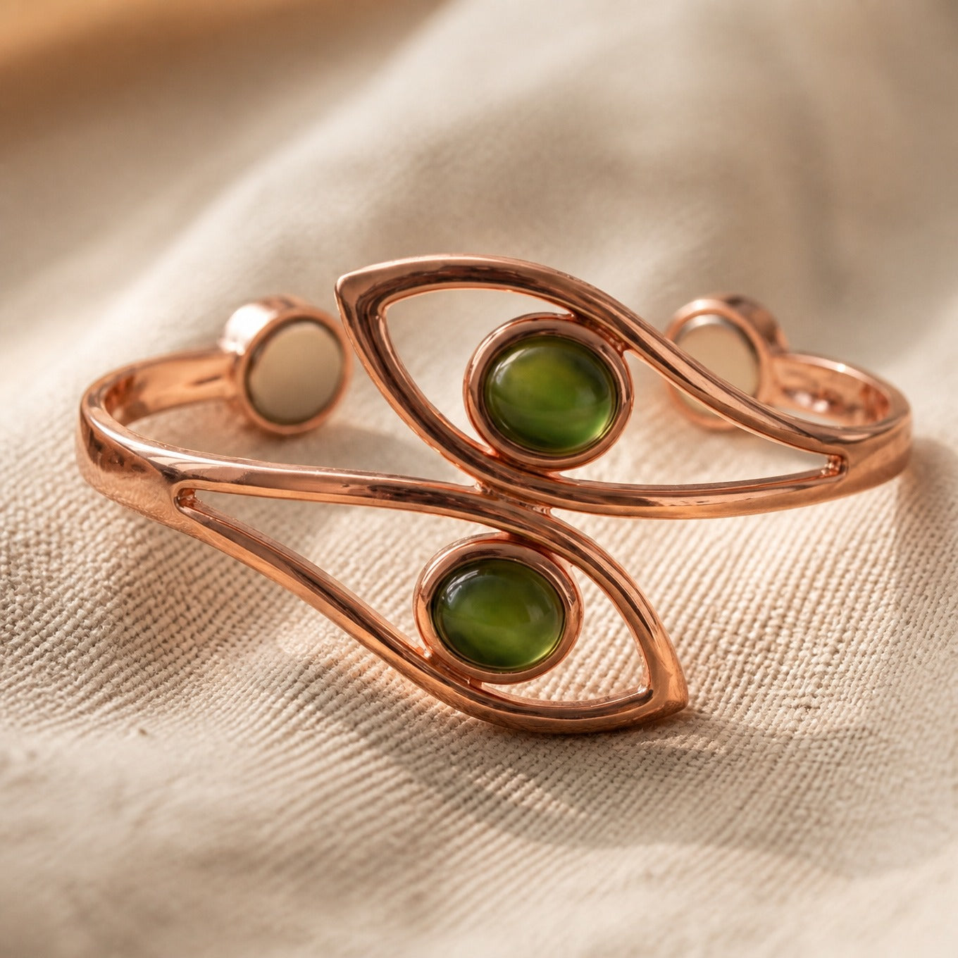 Iridescent Opal Copper Bracelet