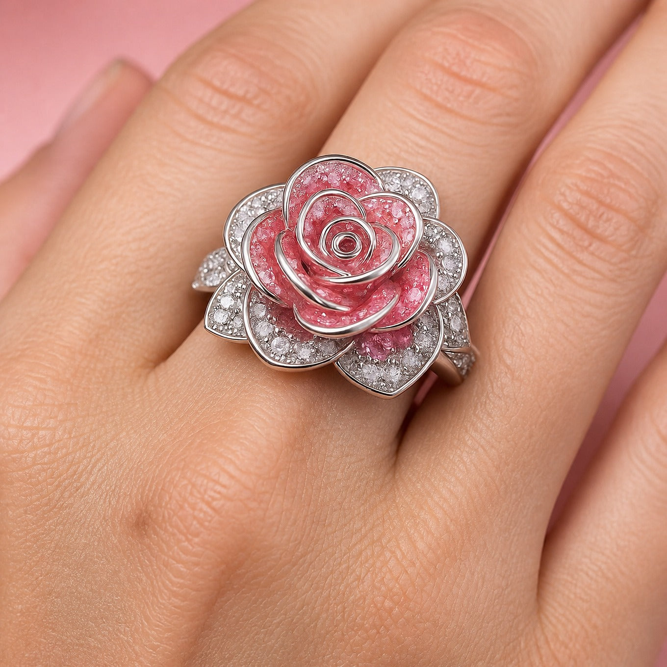 Floral Majesty Silver Ring