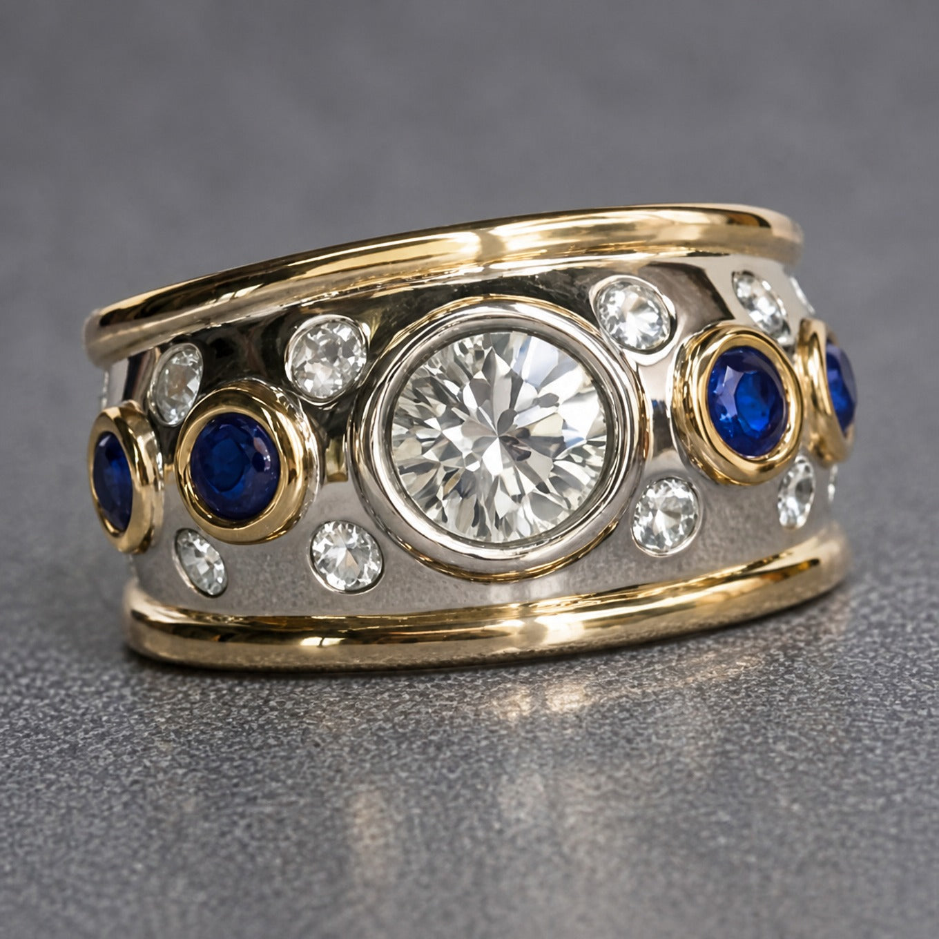 Vintage Cubic Zirconia Inlaid Ring
