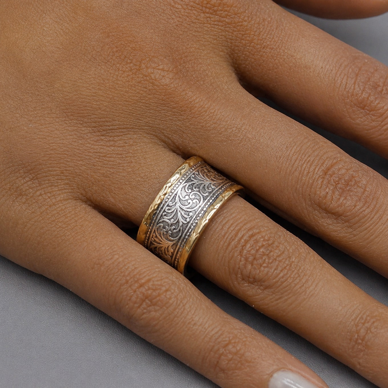 Crown Two Tone Ring
