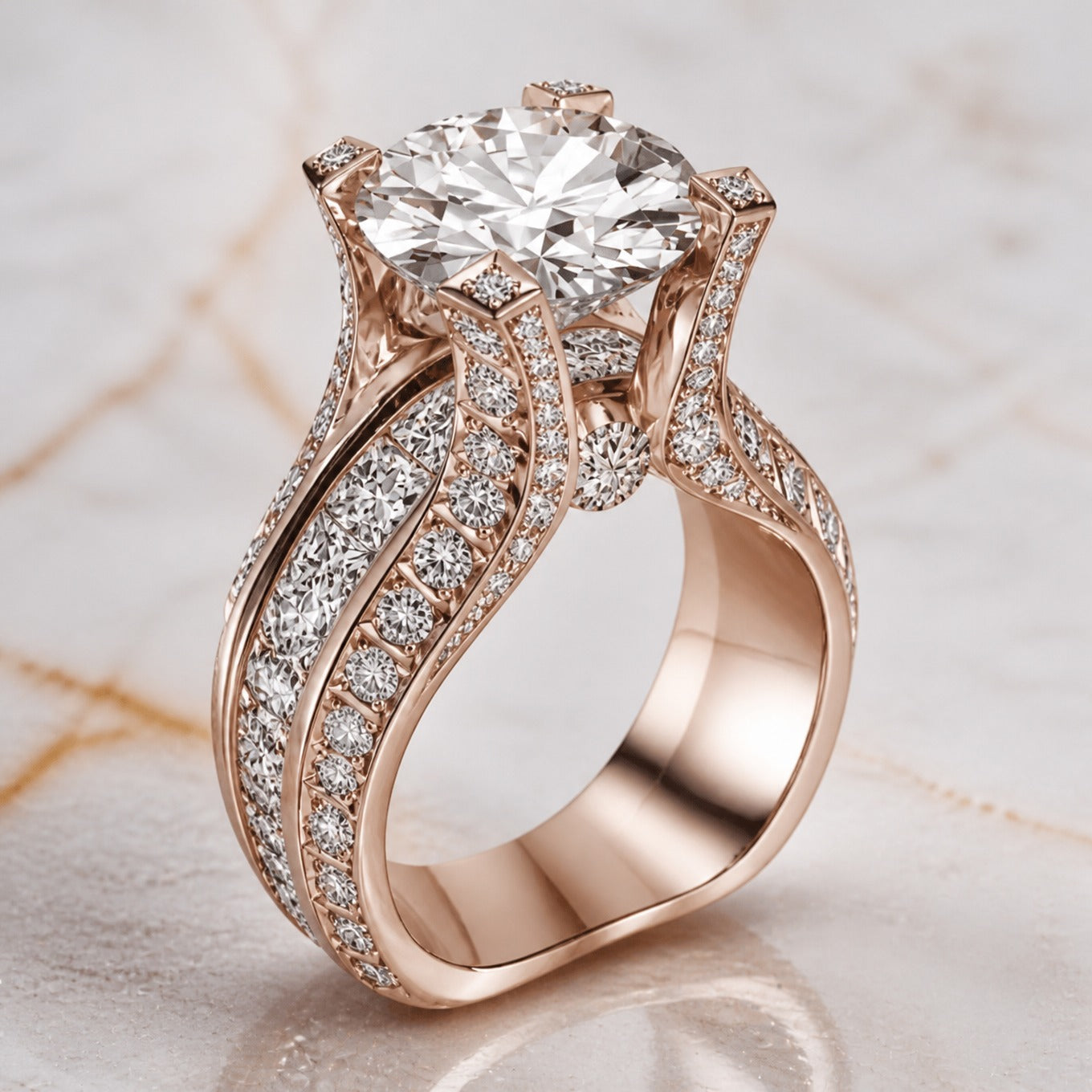 Crystal Luxe Statement Ring