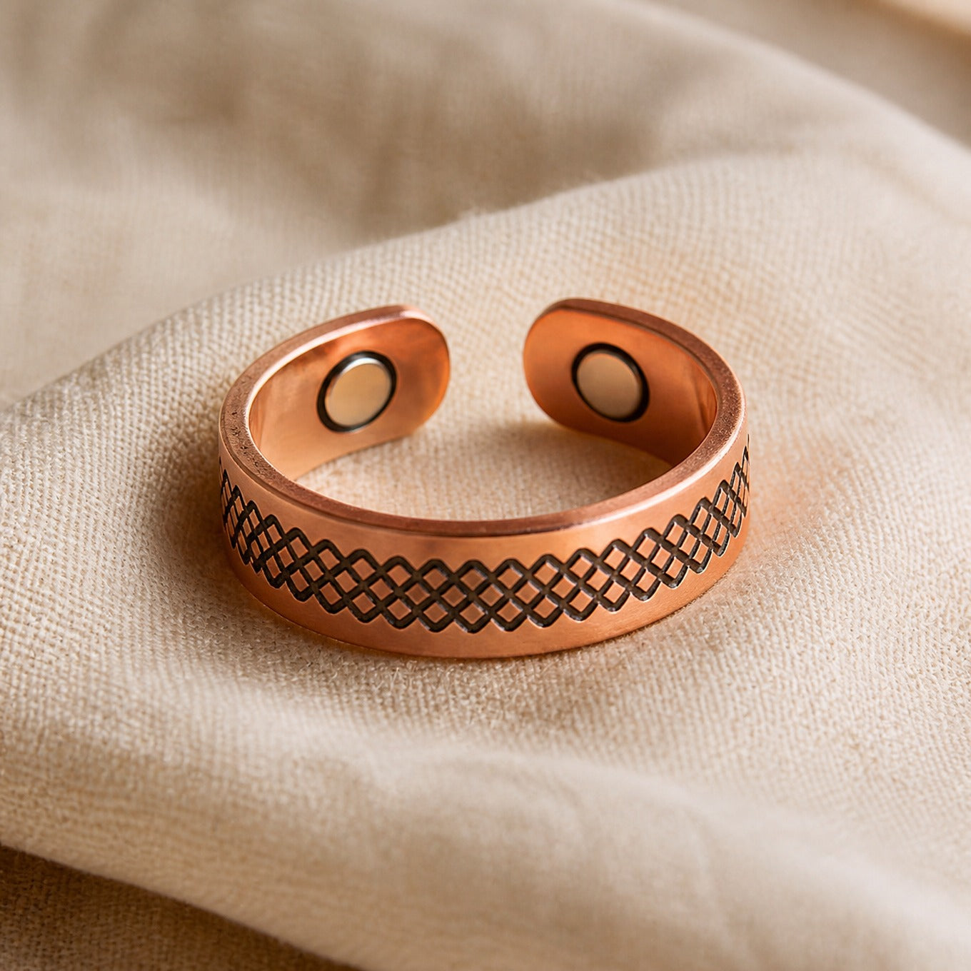 Prestige Grid Copper Ring