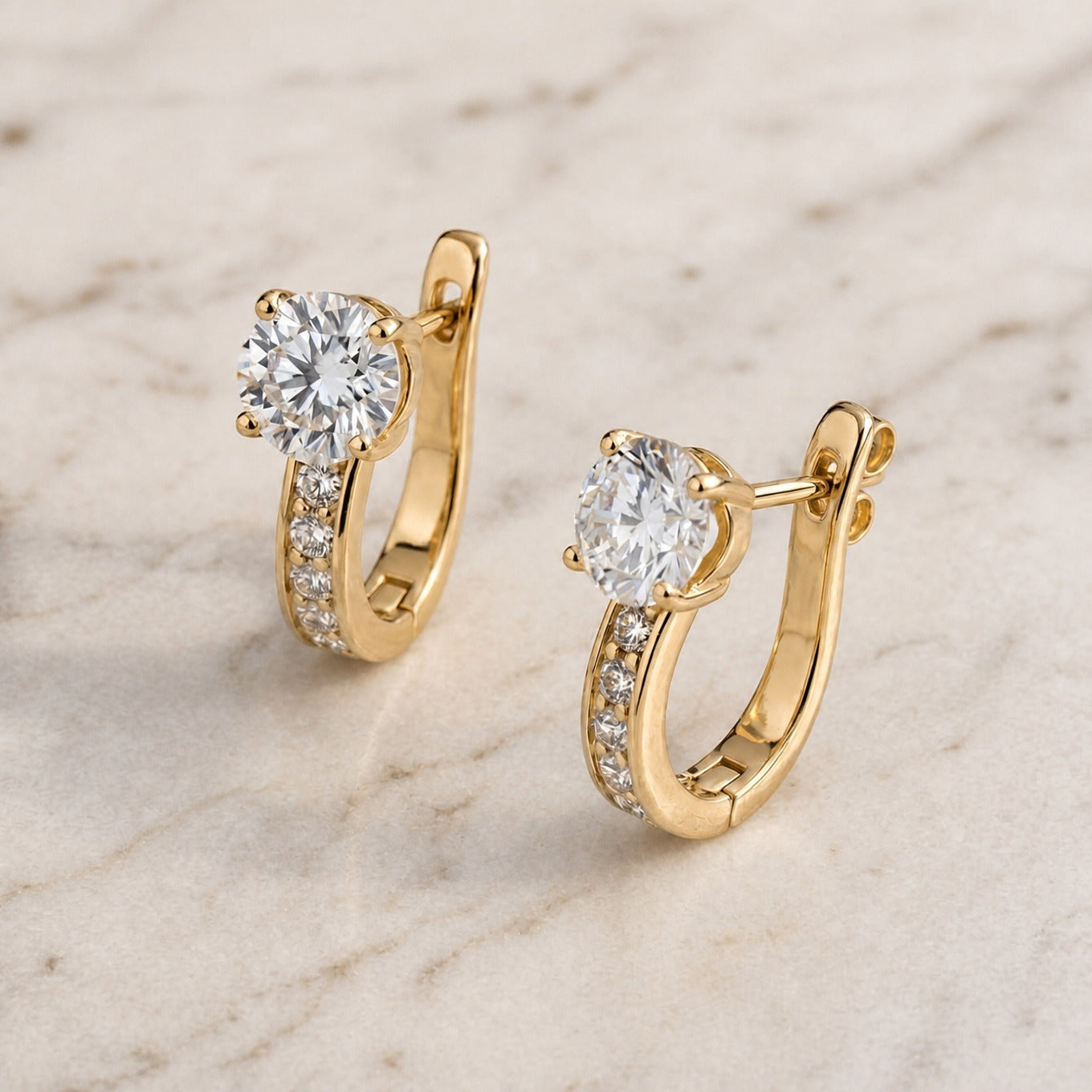 Golden Empress Hoop Earrings