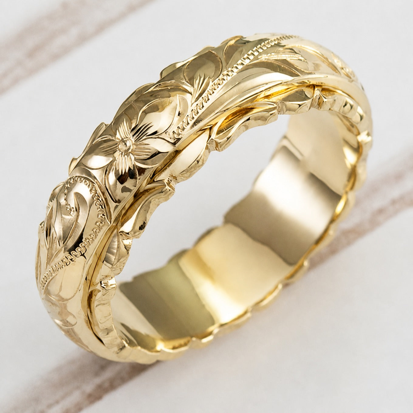 Antique Gold Flower Ring