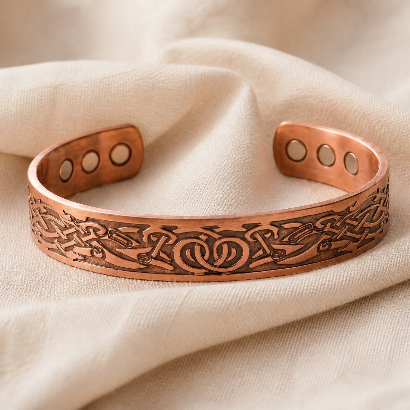 Forest Moss Copper Bracelet
