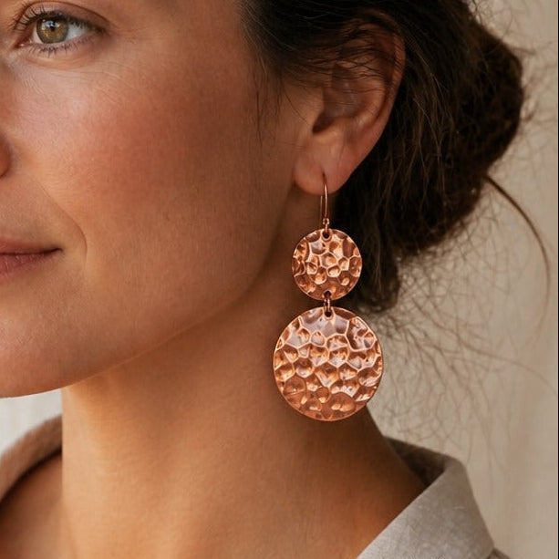 Solstice Glow Copper Earrings