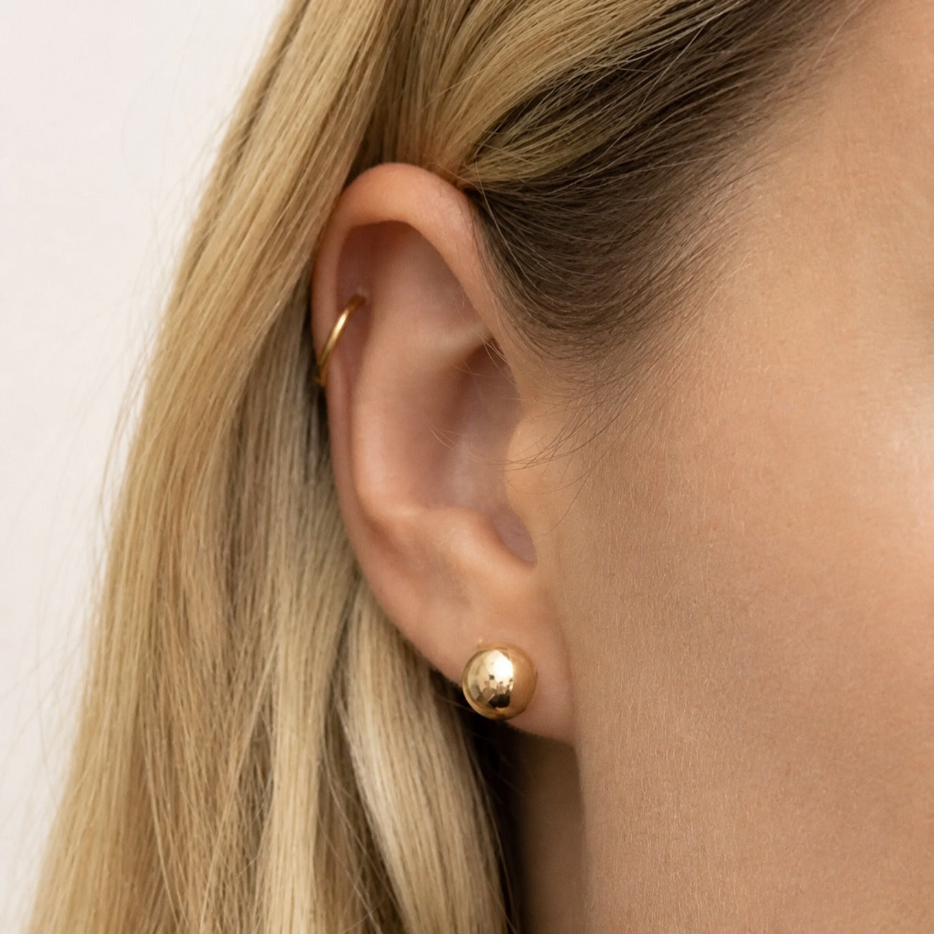 Polished Sphere Stud Earrings