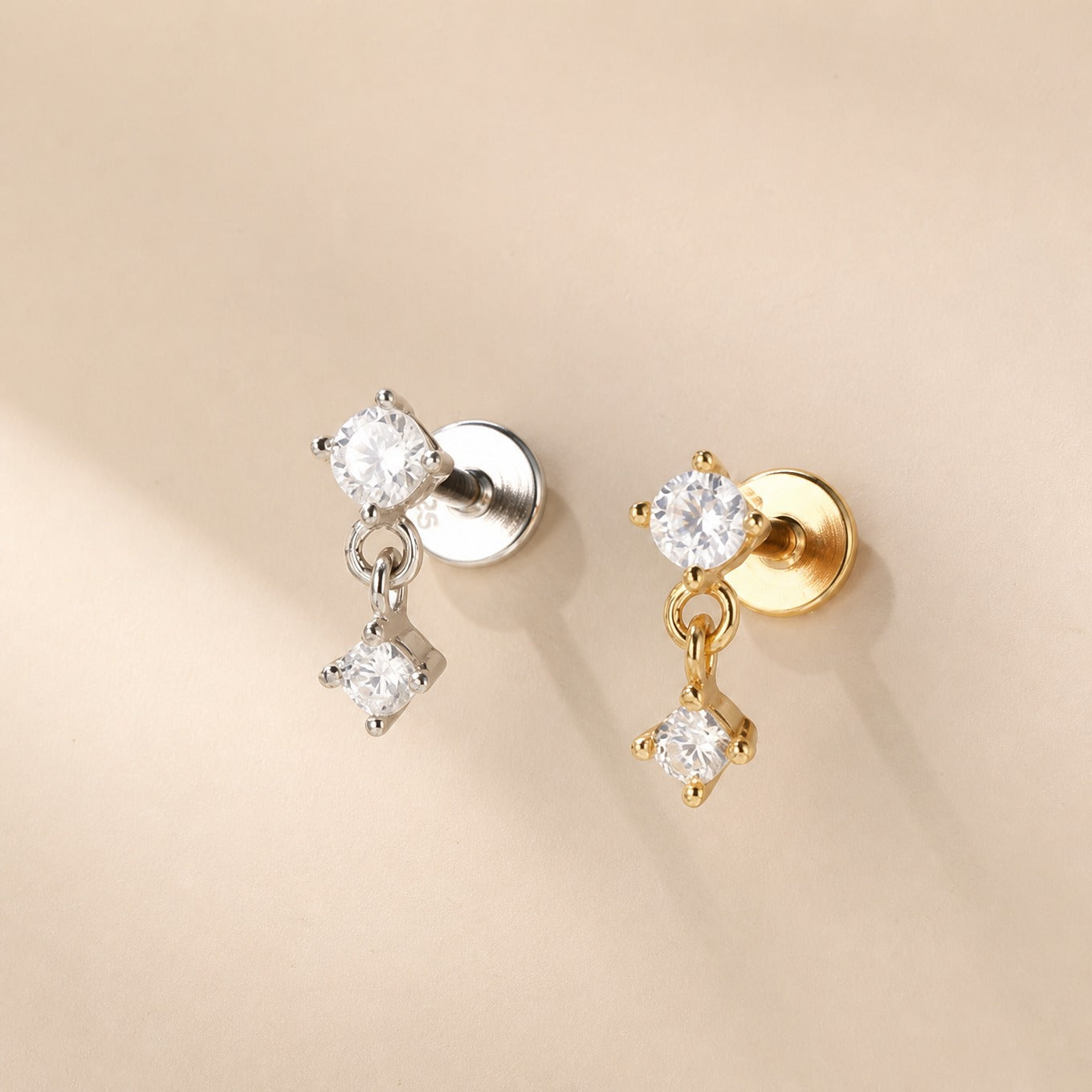 Minimal Piercing Stud Earrings