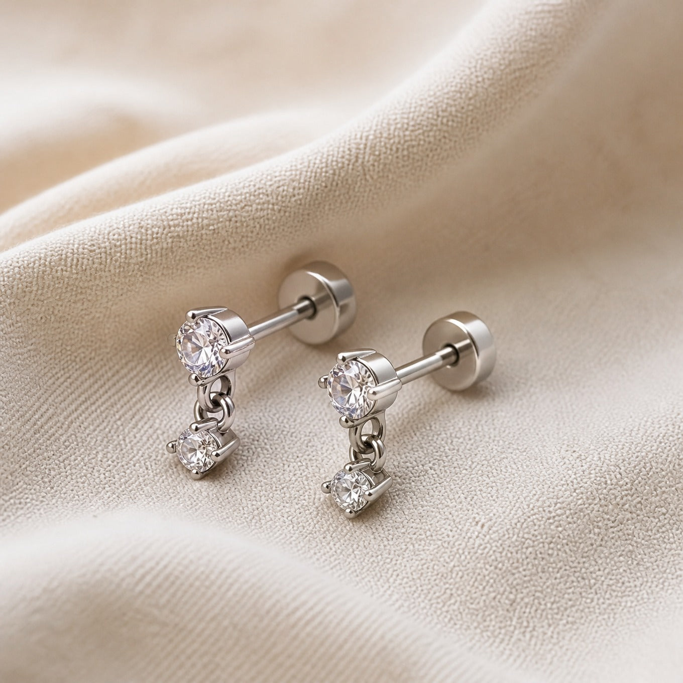 Minimal Piercing Stud Earrings