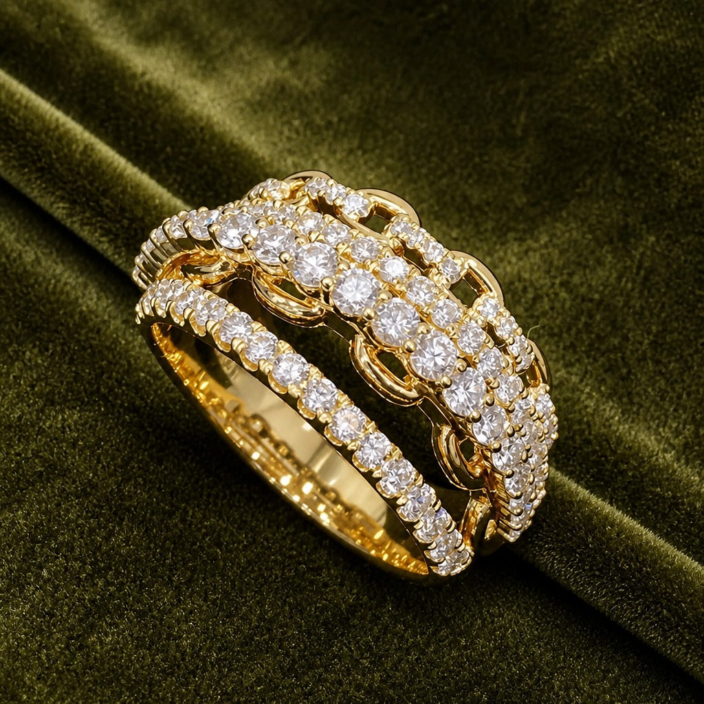 Layered Zircon Prestige Ring