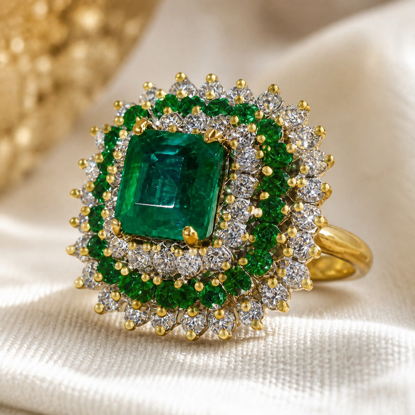 Emerald Duchess Statement Ring