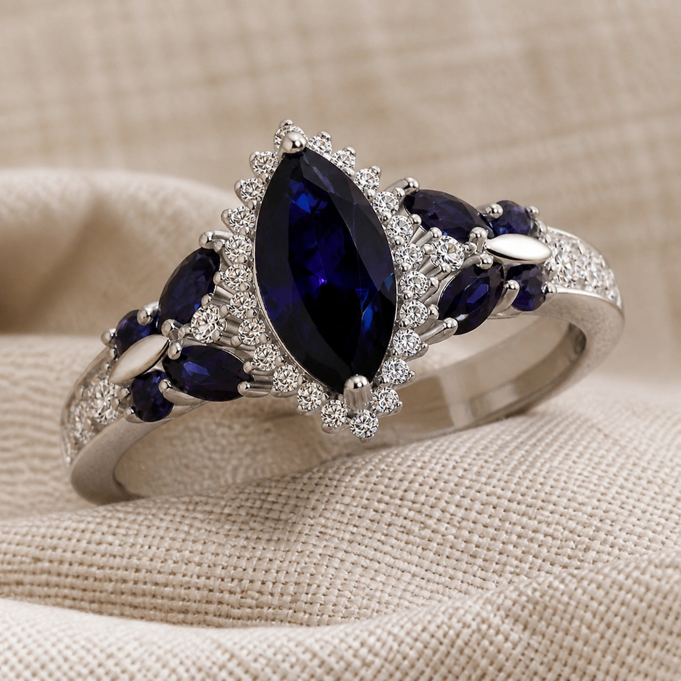 Marquise Sapphire Promise Ring