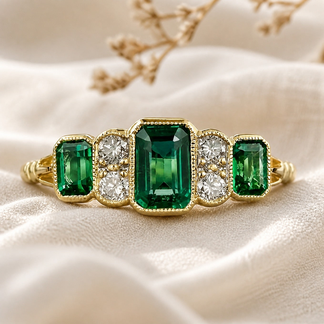 Emerald Gold Prestige Ring