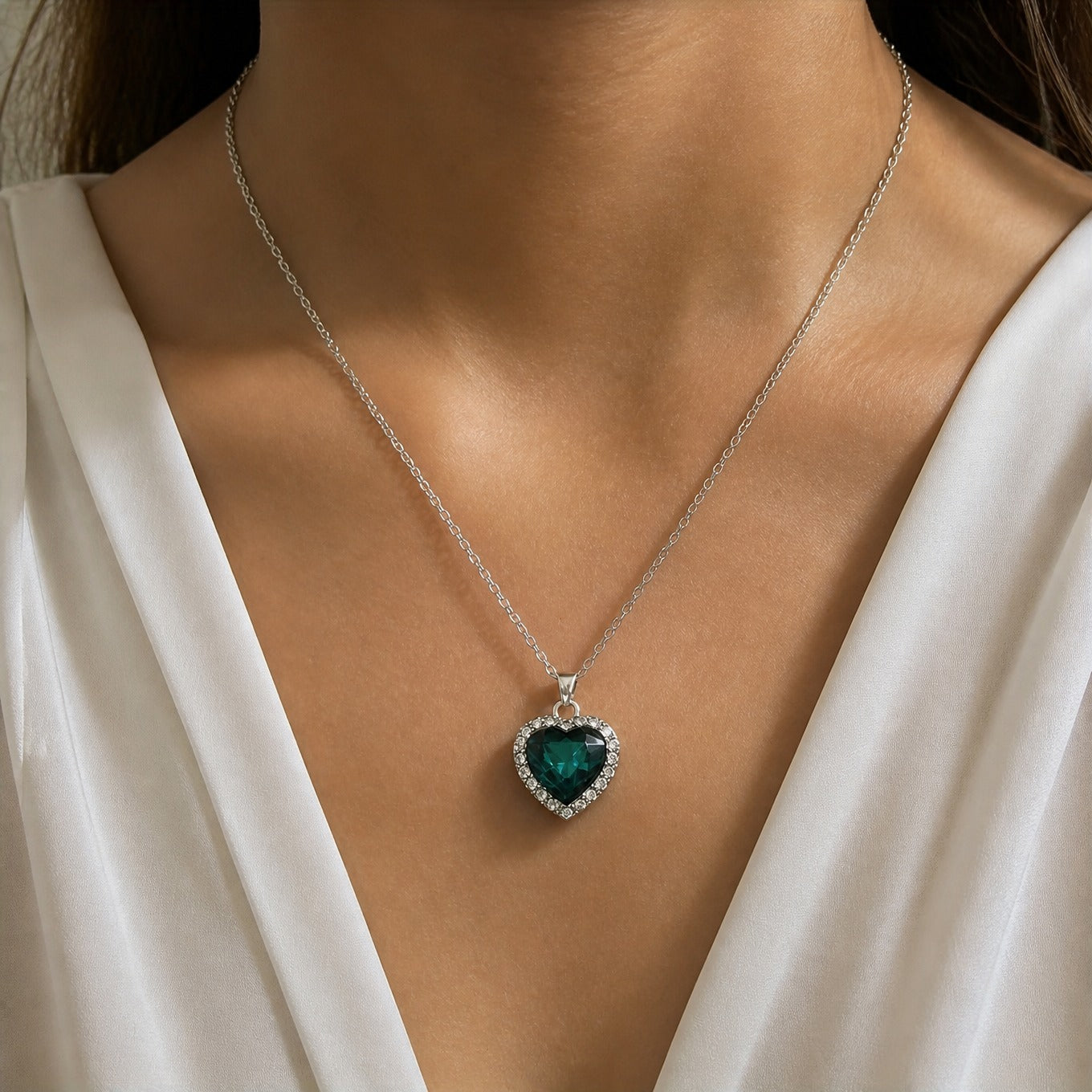 Emerald Heart Heirloom Pendant