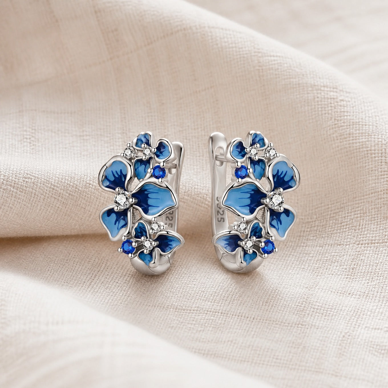 Timeless Crystal Sapphire Earrings