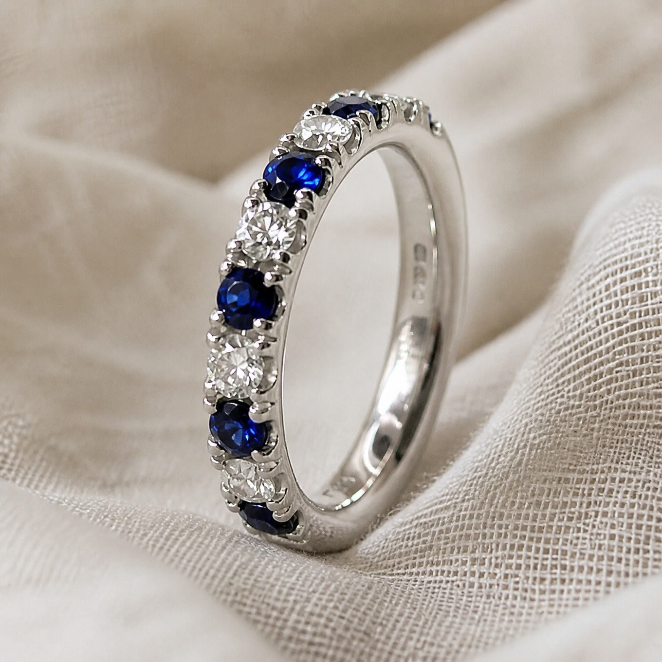 Radiant Sapphire Statement Band Ring