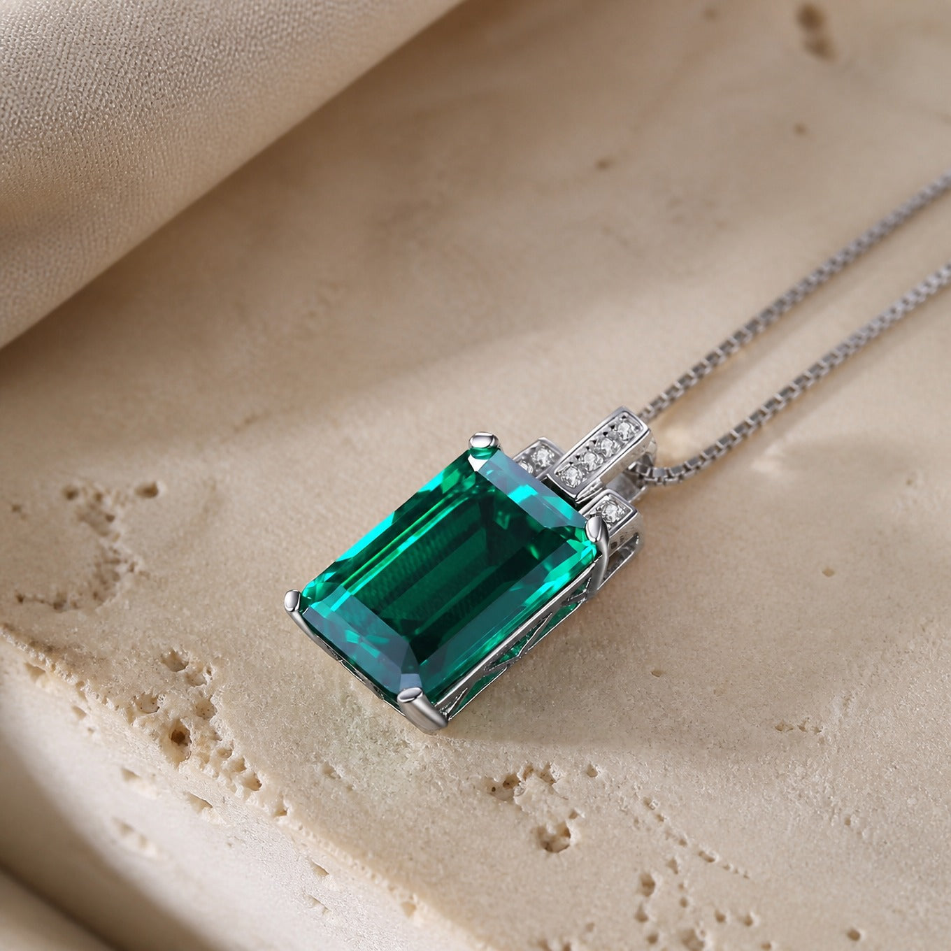 Emerald Devotion Pendant Necklace