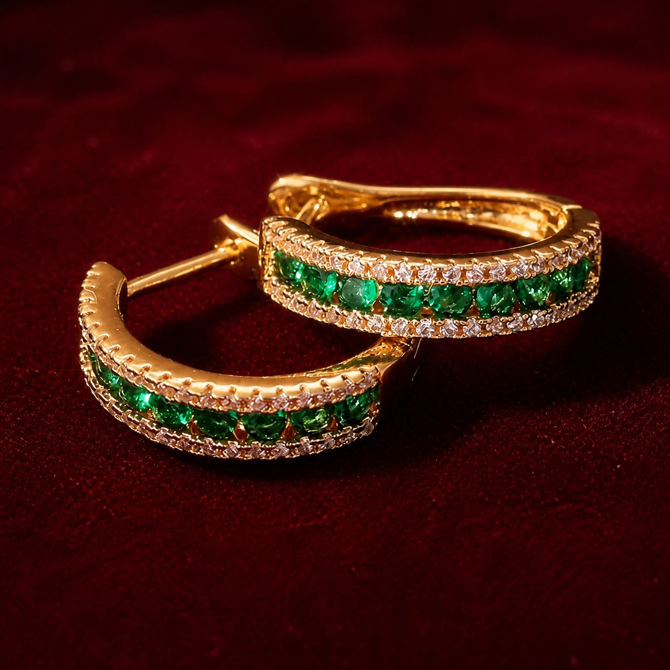 Golden Luster Hoop Earrings