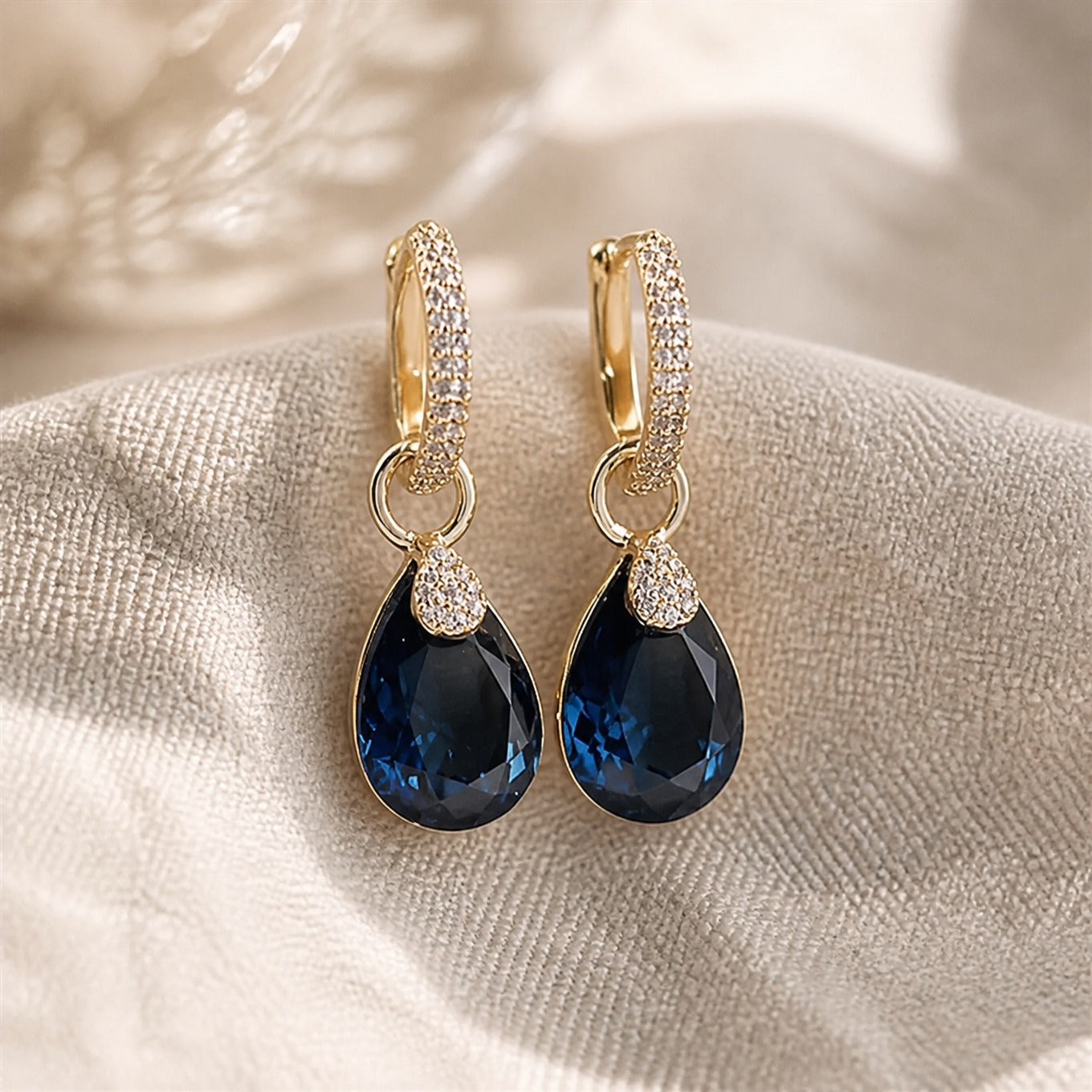Exquisite Sapphire Drop Earrings