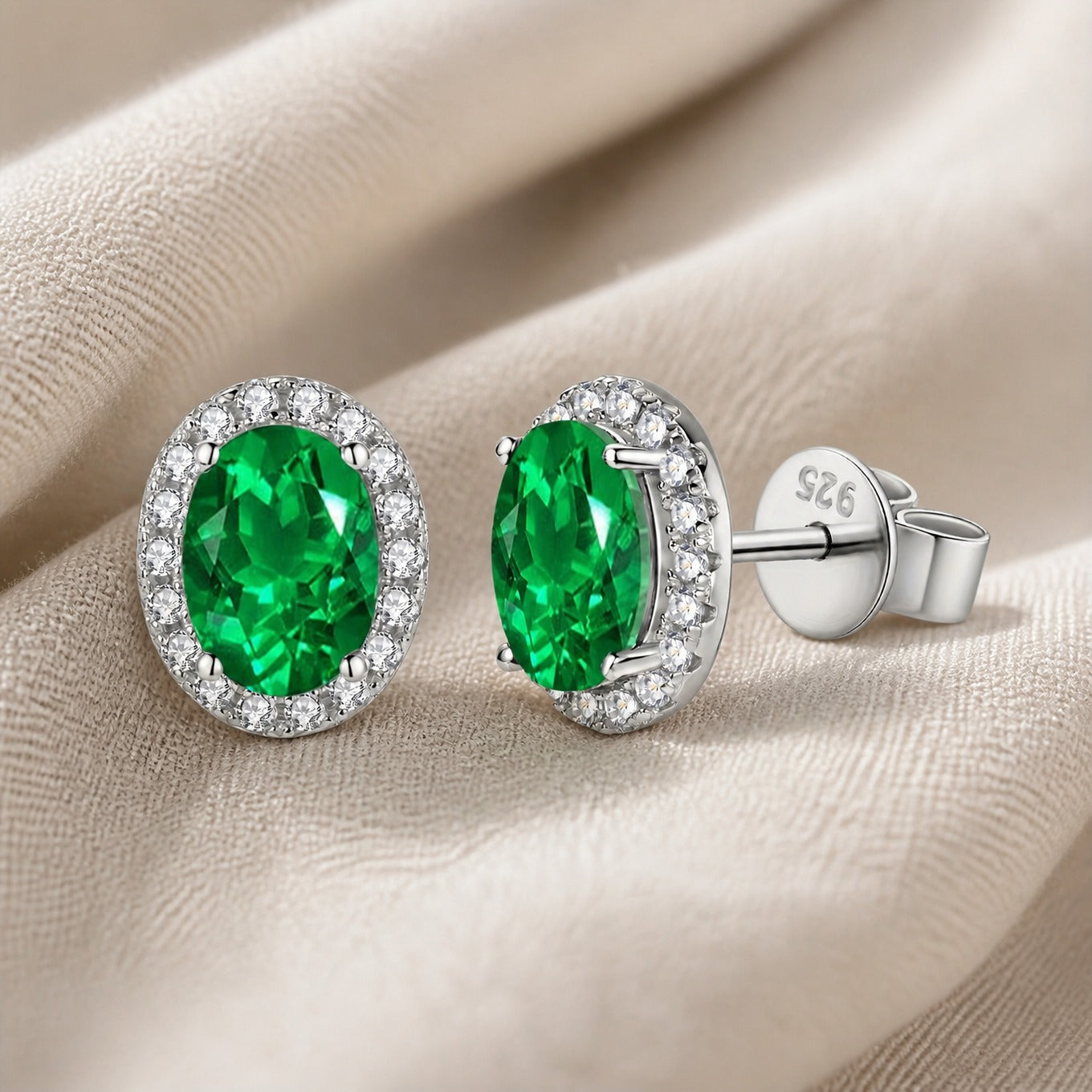 Emerald Vault Stud Earrings