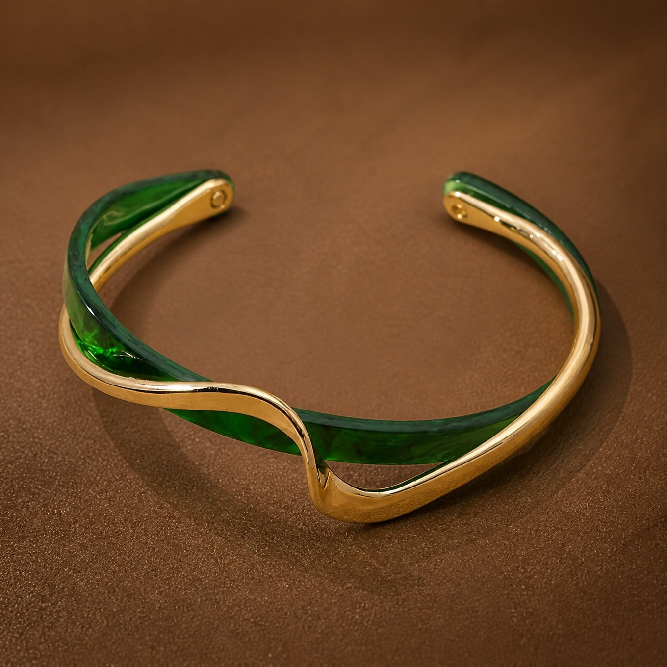 Emerald Mirage Cuff Bracelet
