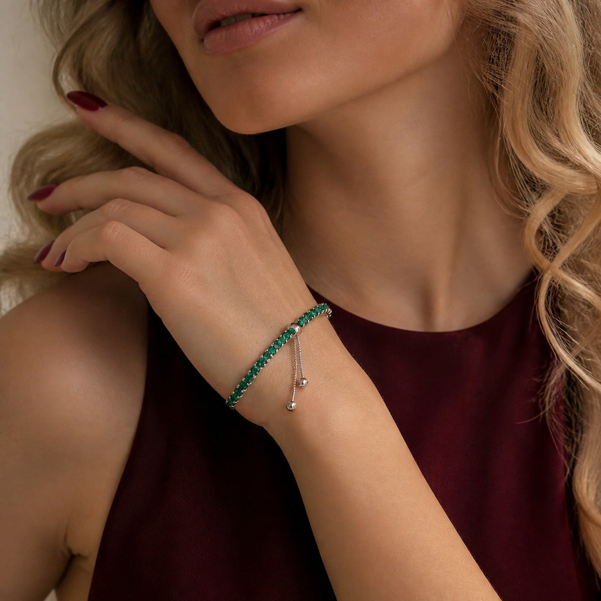 Emerald Silhouette Cuff Bracelet