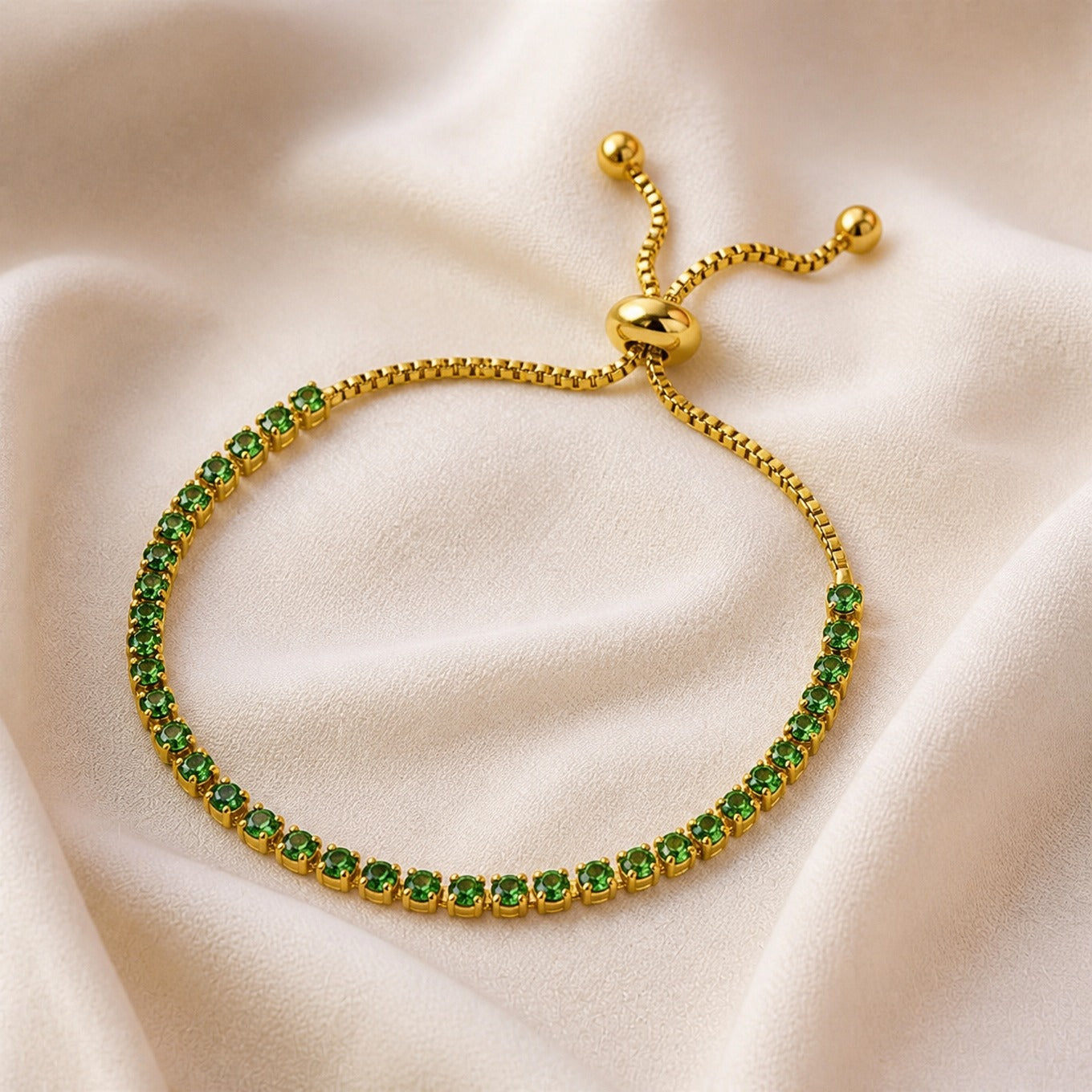 Emerald Silhouette Cuff Bracelet