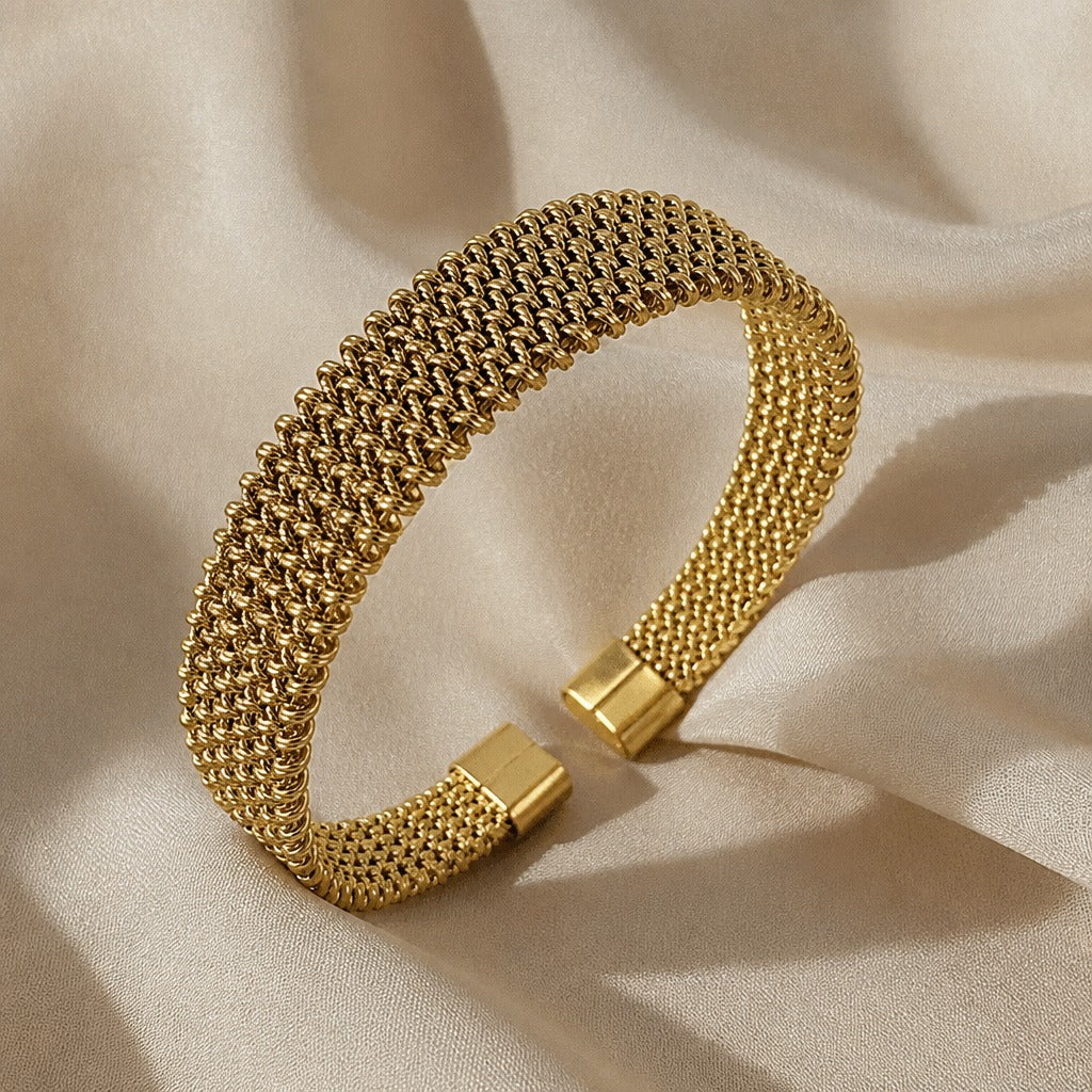 Imperial Woven Gold Bangle