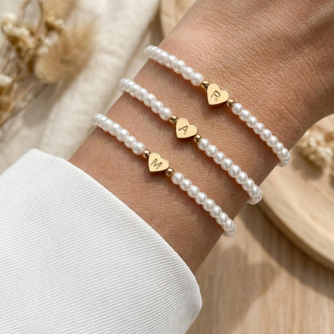 A-Z Pearl Beaded Bracelet