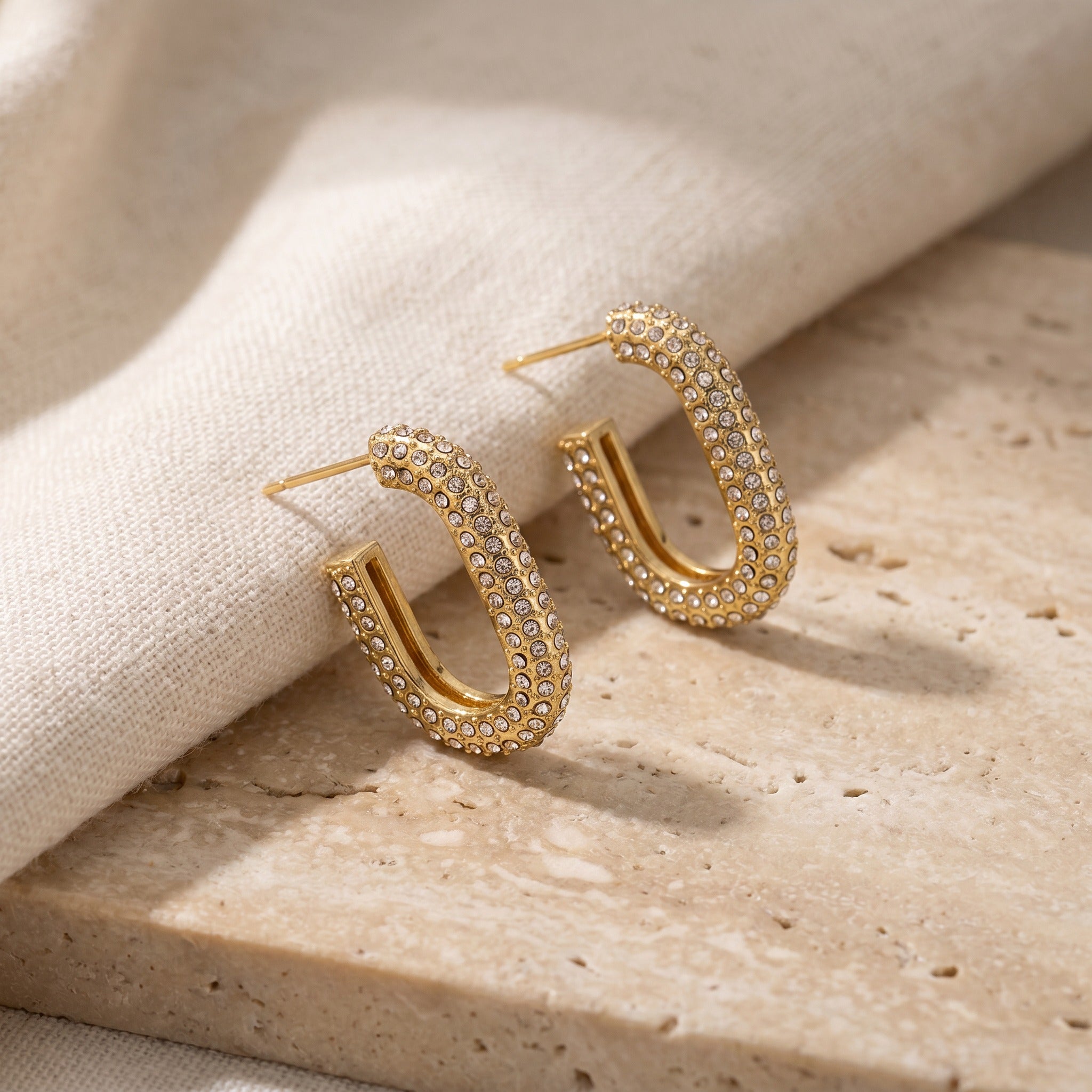 Golden Brilliance Hoops