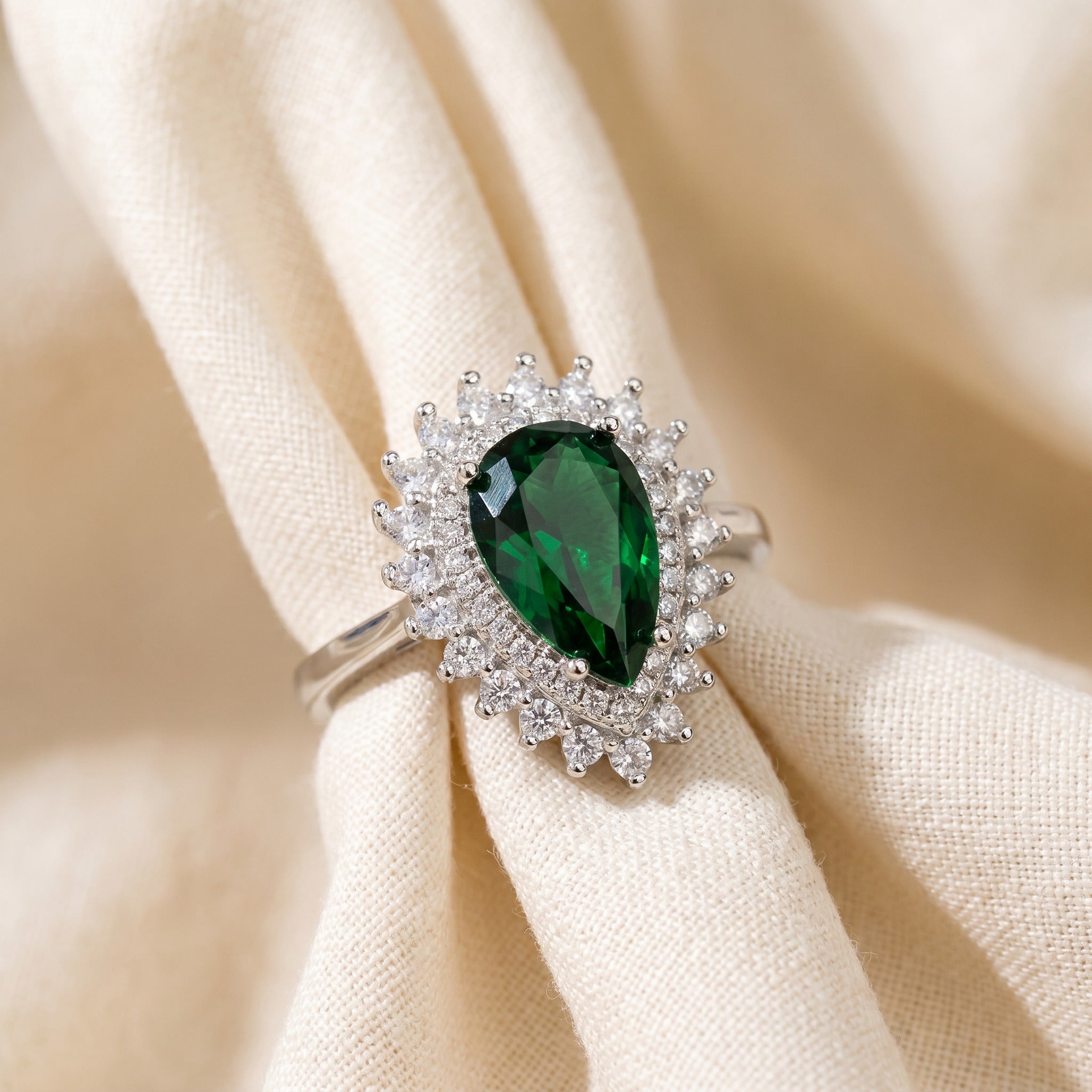Opulent Teardrop Statement Ring