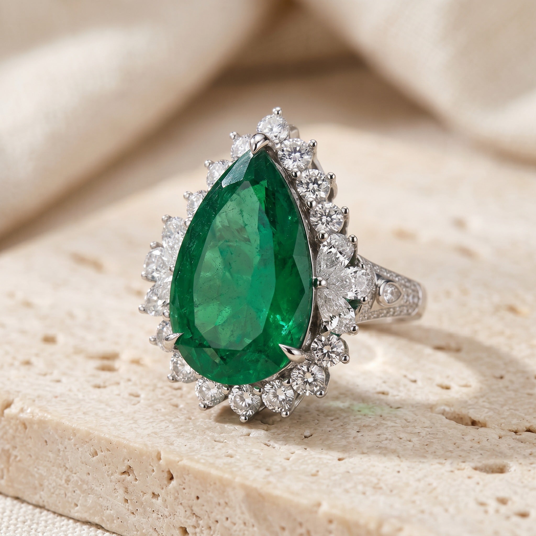 Emerald Ocean Drive Ring