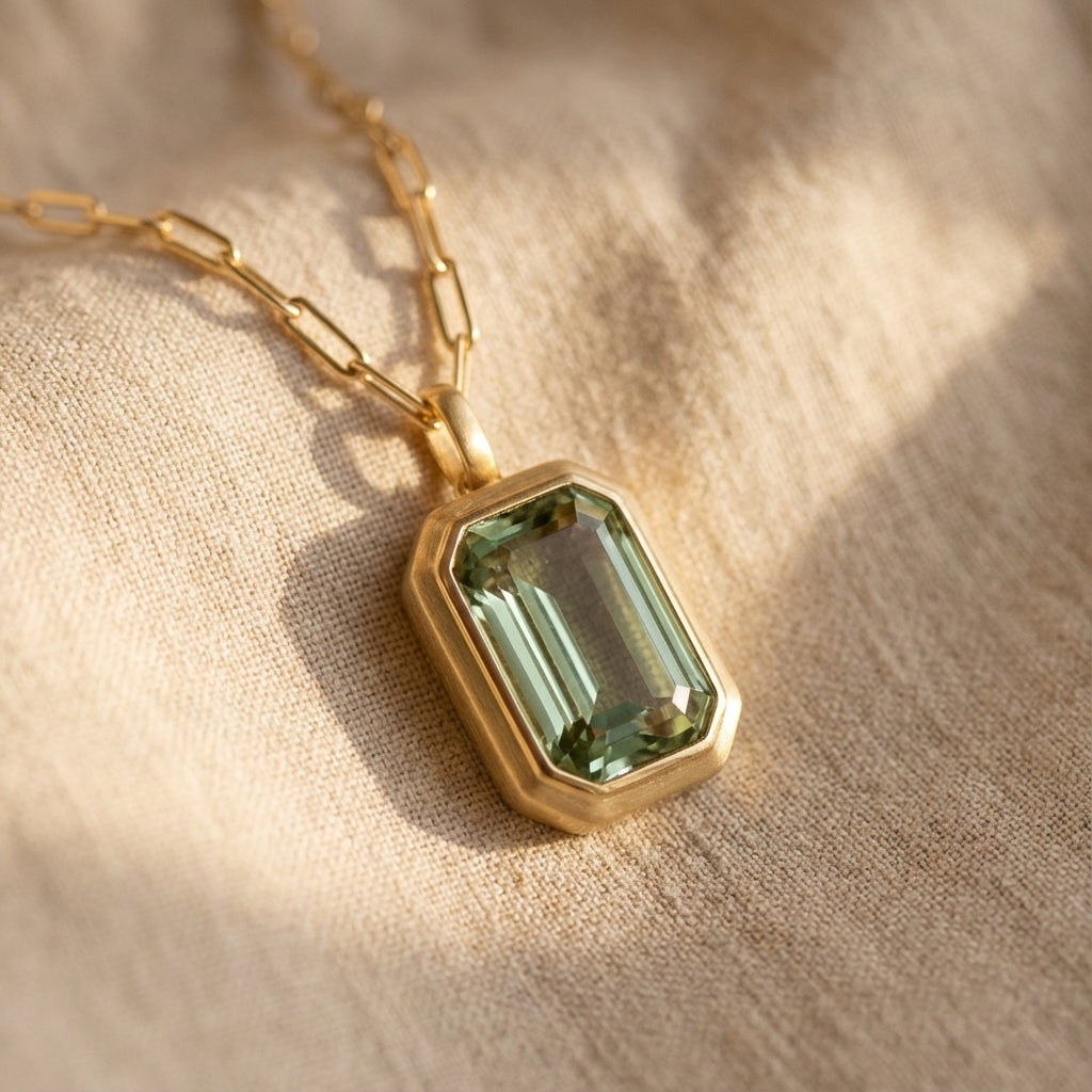 Sarina Elowen Emerald Necklace