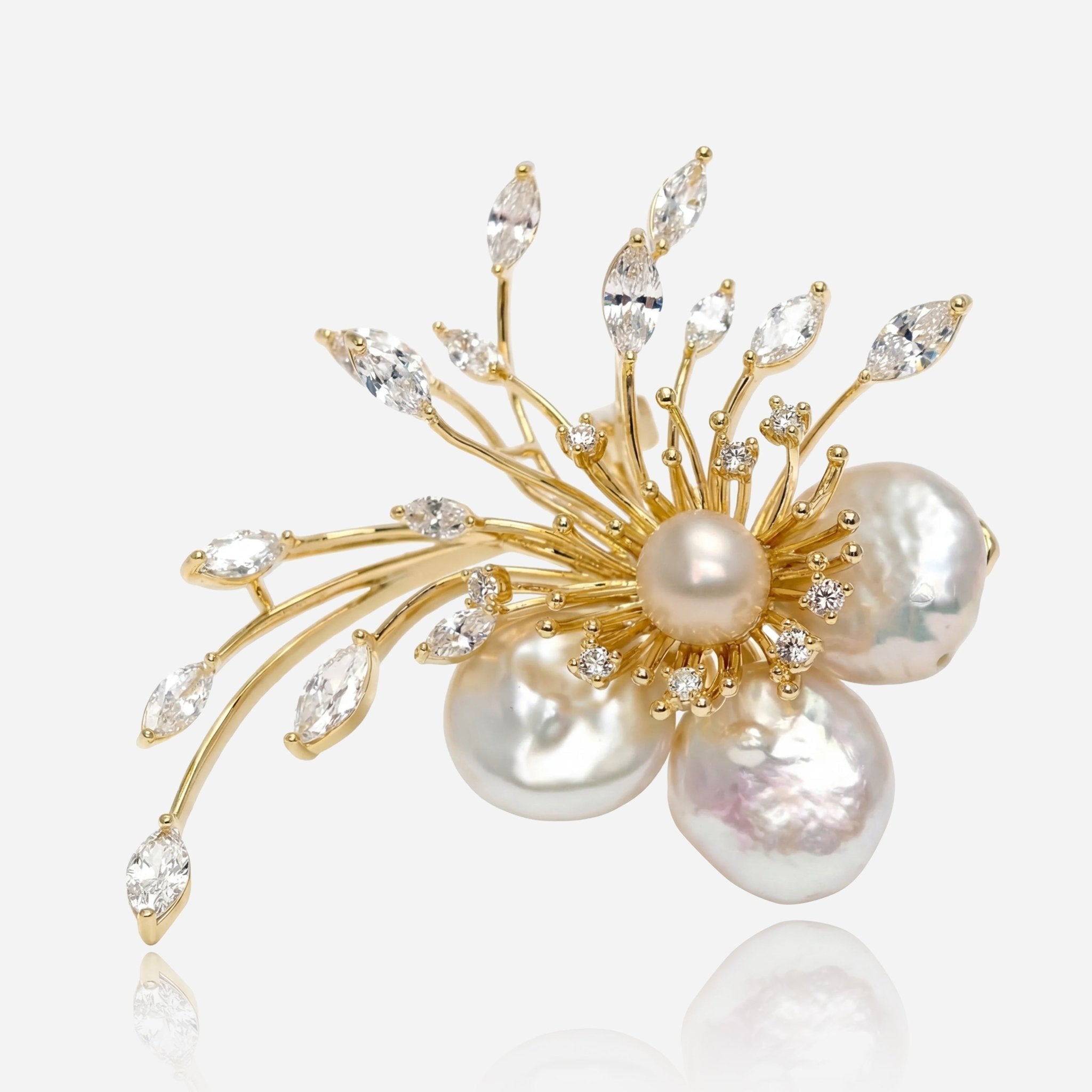 Pearl Starburst Brooch