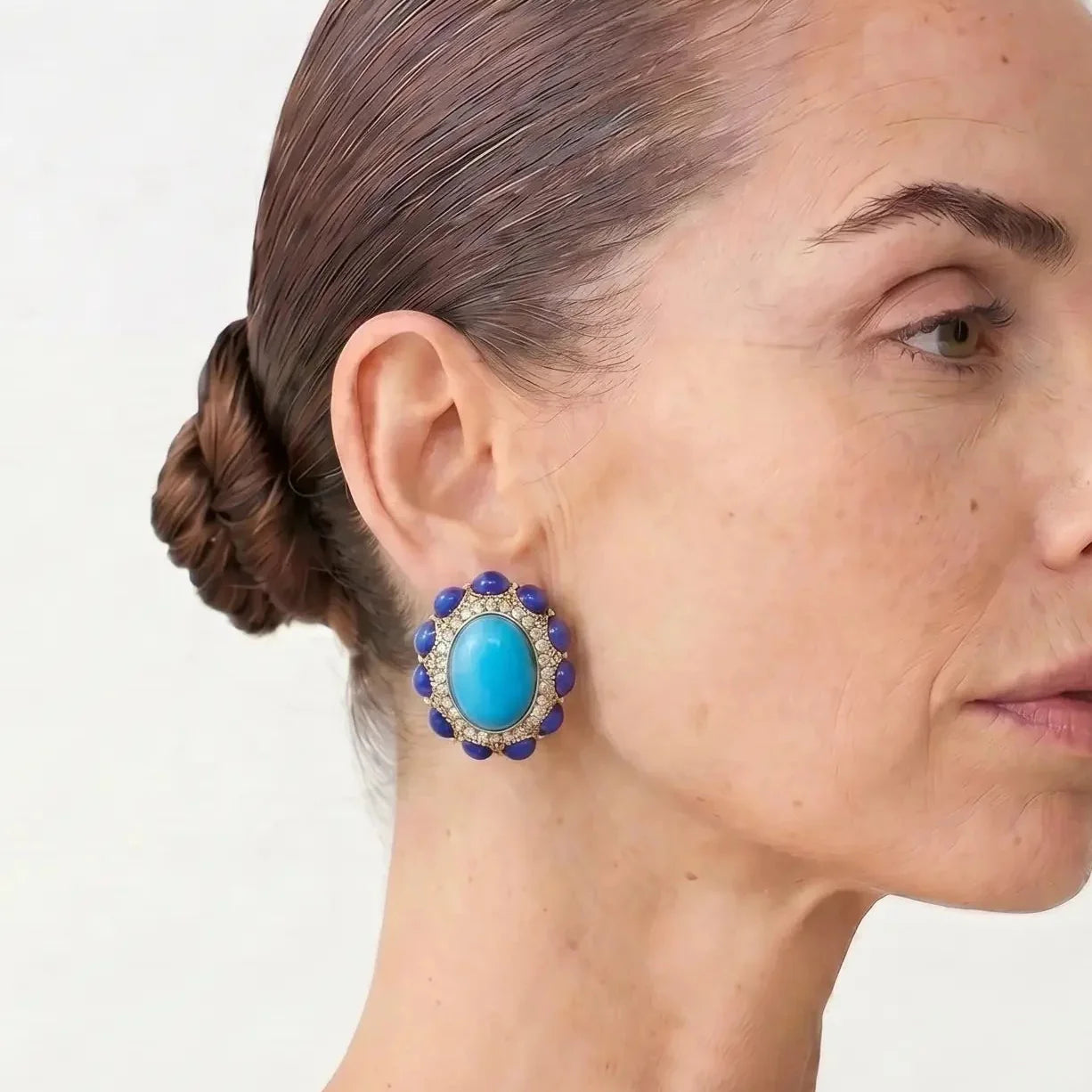 Regal Halo Stud Earrings