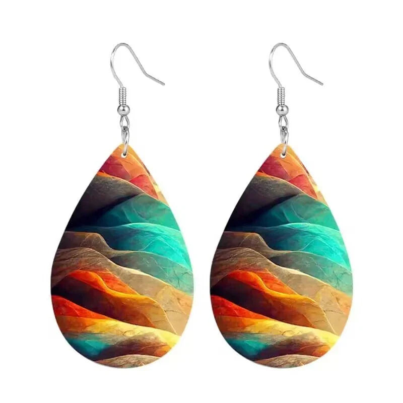 Vibrant Color Drop Earrings