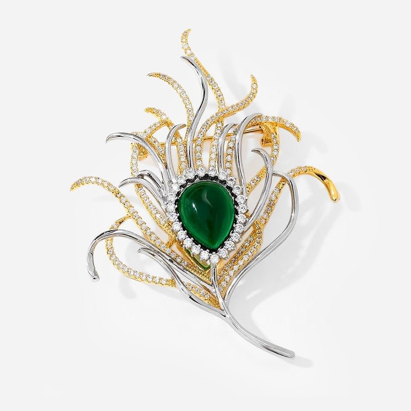 Verdant Flame Brooch