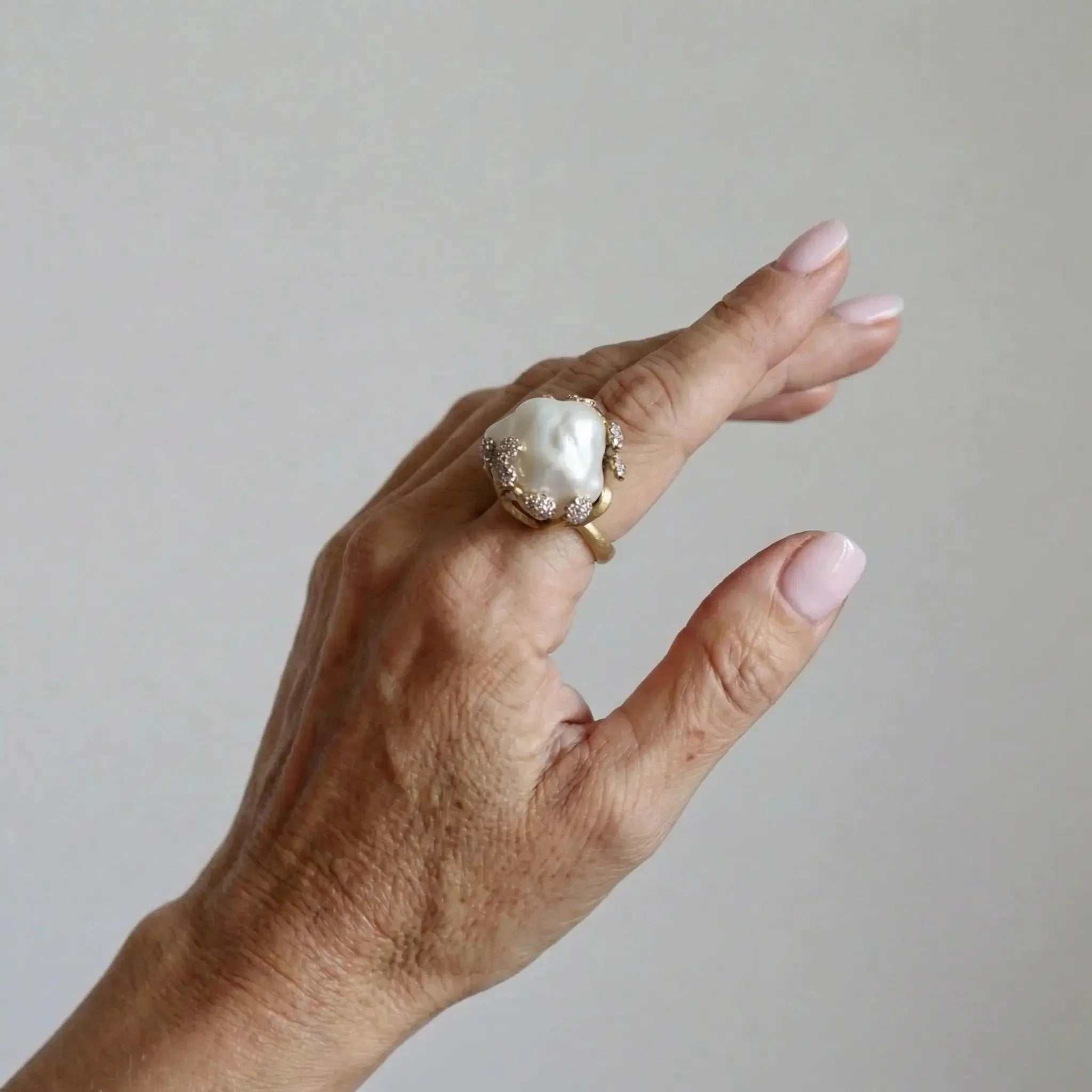 Wildflower Pearl Crown Ring